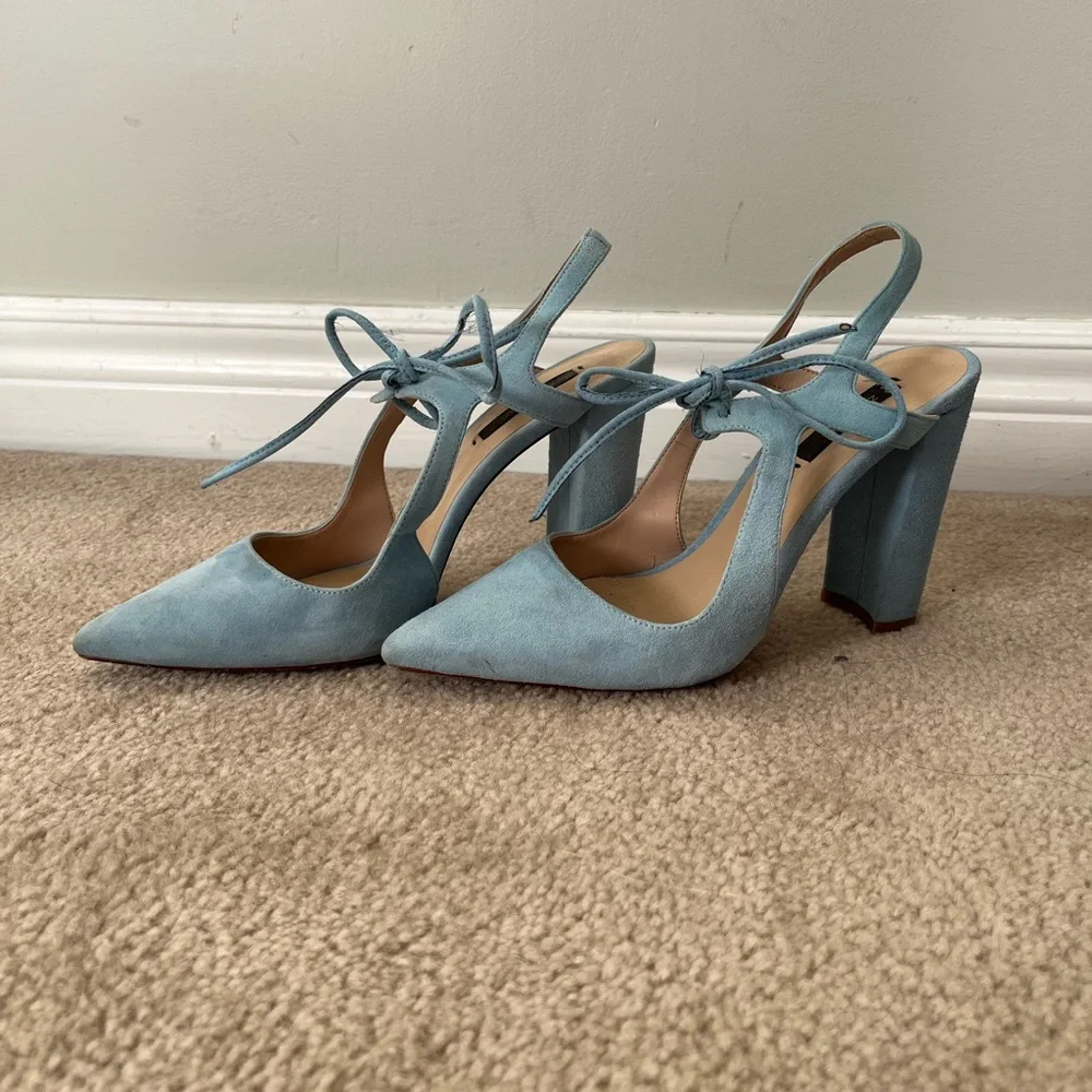 Zara Basic blue heels 37 - Picture 3 of 7